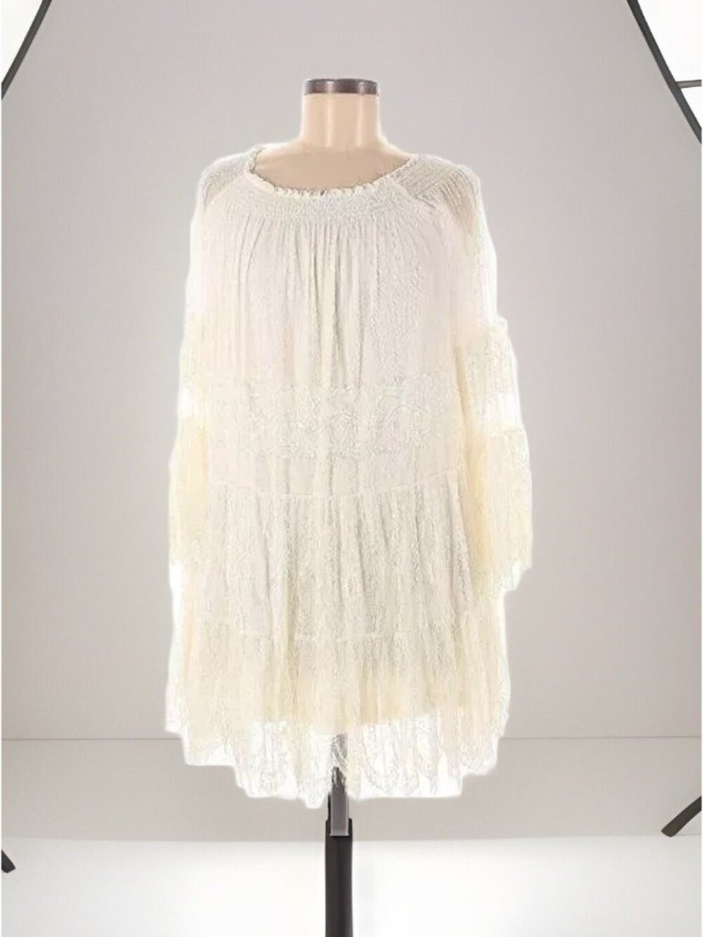 Miss June Dress womens one size Cream summer lace Casual long sleeve